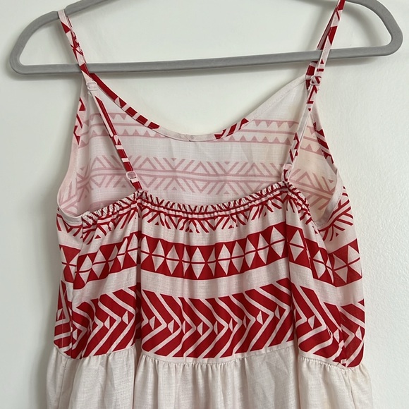 OC Order Plus Boho Cream/Red Cotton Maxi Dress Size S - Picture 4 of 5